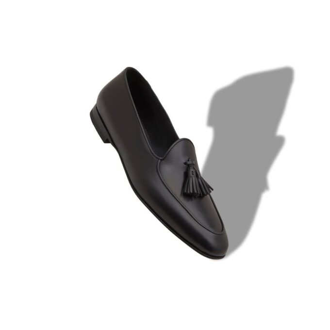LENNOX Black Calf Leather Loafers