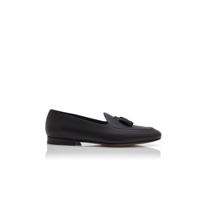 LENNOX Black Calf Leather Loafers