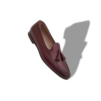 LENNOX Burgundy Calf Leather Loafers