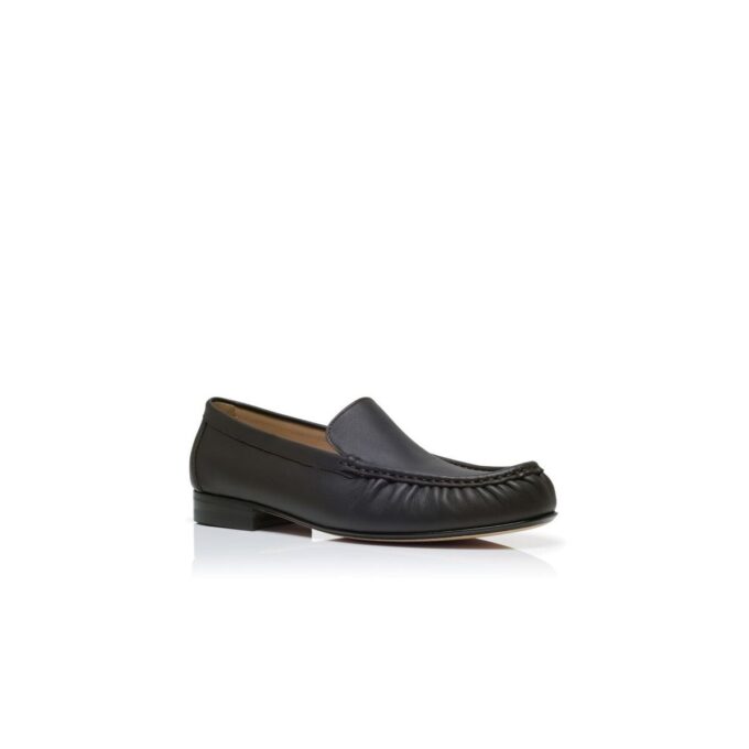 LEONDA Dark Brown Calf Leather Loafers