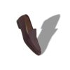 LEONDO Dark Red Calf Leather Loafers