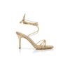 LIAMI Gold Nappa Leather Ankle Strap Sandals
