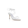 LIAMI White Nappa Leather Ankle Strap Sandals