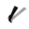 LINA Black Suede Knee High Boots