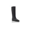 LUCHINO Black Calf Leather Knee High Boots