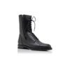 LUGATA Black Calf Leather Military Boots