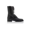 LUGATA Black Calf Leather Military Boots
