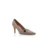 LULAMAE Light Brown and Grey Wool Pumps