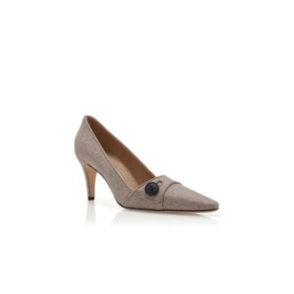 LULAMAE Light Brown and Grey Wool Pumps
