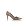 LULAMAE Light Brown and Grey Wool Pumps