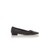LULAMAEFLAT Dark Grey Wool Flat Pumps