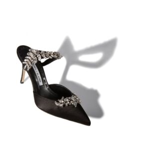lurum black satin crystal embellished mules 2 330x330 - LURUM Black Satin Crystal Embellished Mules
