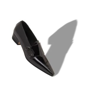MANBISA Black Patent Leather Loafers