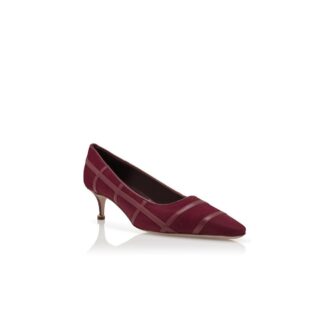MARENPLA Red Suede Crossover Detail Pumps