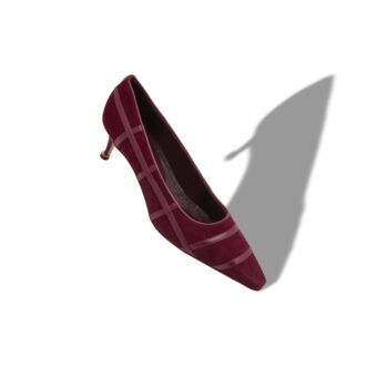 MARENPLA Red Suede Crossover Detail Pumps