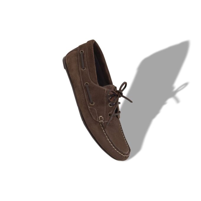 MARINO Dark Brown Suede Boat Shoes