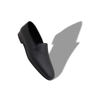 MARIO Black Calf Leather Loafers