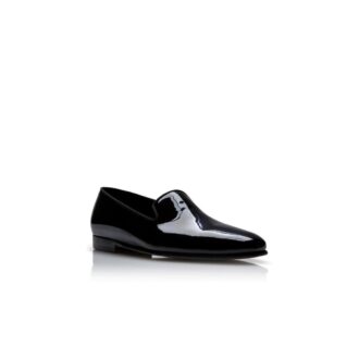 MARIO Black Patent Leather Loafers