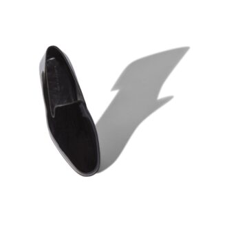 MARIO Black Patent Leather Loafers