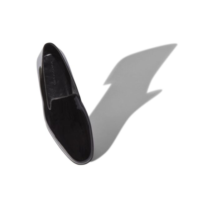 MARIO Black Patent Leather Loafers