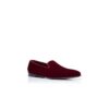 MARIO Dark Red Velvet Loafers