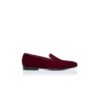 MARIO Dark Red Velvet Loafers