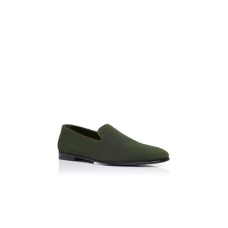 MARIO Green Suede Loafers