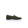 MARIO Green Suede Loafers