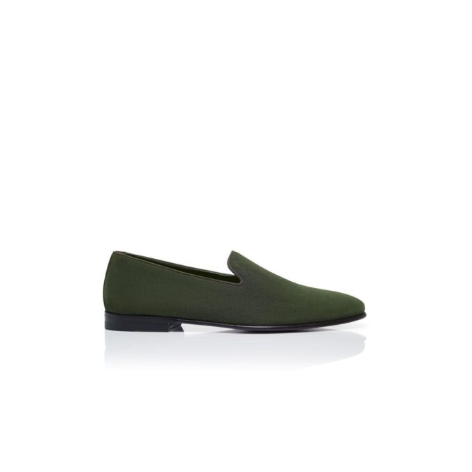 MARIO Green Suede Loafers