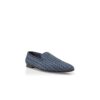 MARIO Light Blue Nubuck Woven Loafers