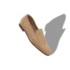MARIO Light Brown Nubuck Woven Loafers