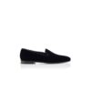 MARIO Navy Blue Velvet Loafers