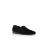 MARIO VELVET Black Velvet Loafers