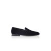 MARIO VELVET Navy Blue Velvet Loafers