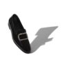 MARIOCC Black Patent Leather Jewel Buckle Loafers