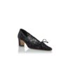 MARTEBAL Black Lace Bow Detail Pumps