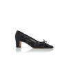 MARTEBAL Black Lace Bow Detail Pumps