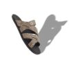 MARVIN Lizard Print Calf Leather Crossover Sandals