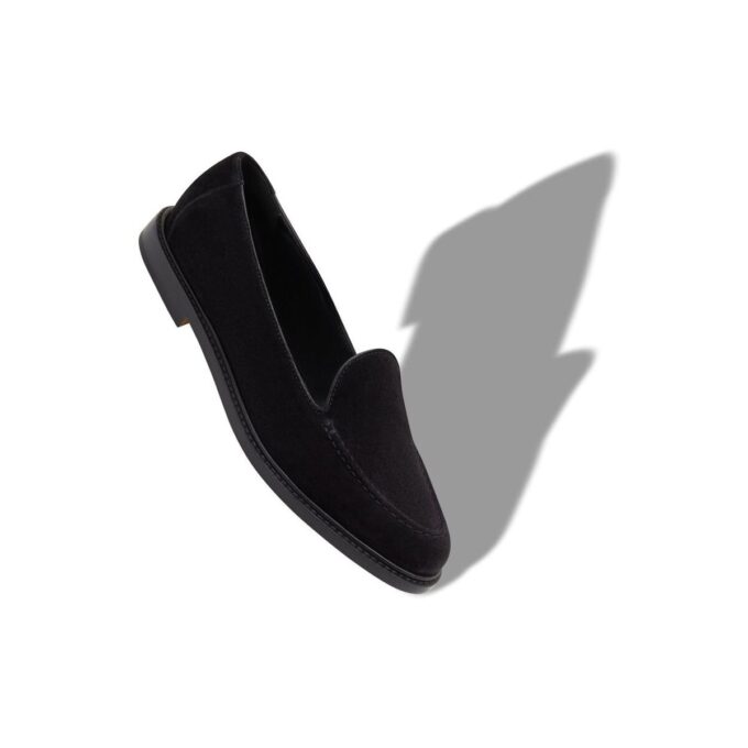 MAXY Black Calf Suede Loafers