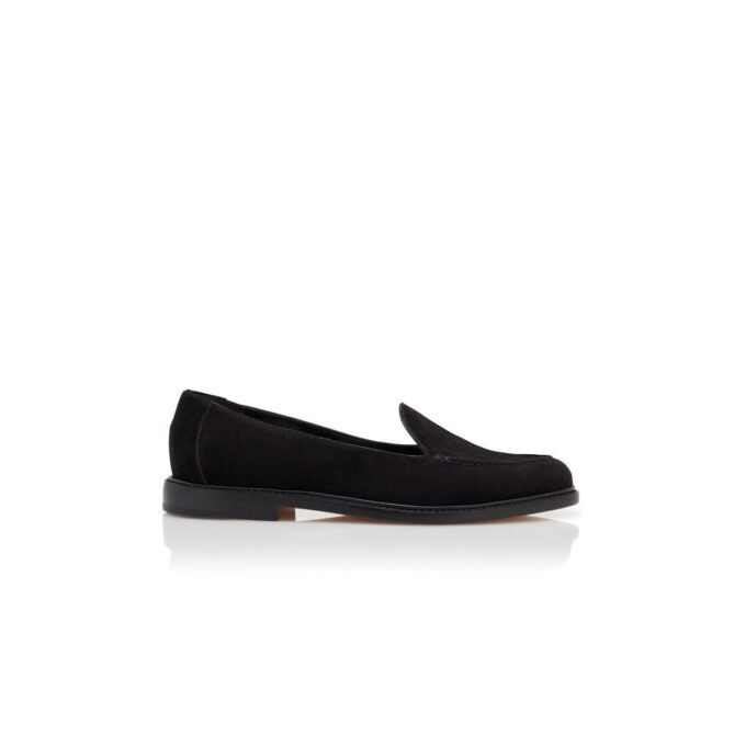 MAXY Black Calf Suede Loafers