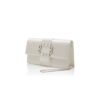 MAYCAPJOU Cream Satin Crystal Buckle Clutch