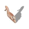 MAYJOU Beige Satin Crystal Buckle Mules