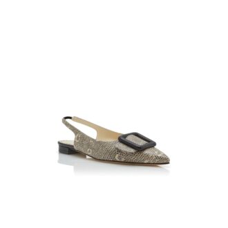 MAYLURABI Lizard Print Calf Leather Slingback Pumps