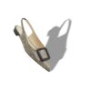 MAYLURABI Lizard Print Calf Leather Slingback Pumps