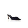 MAYSALE 70 Black Suede Buckle Mules
