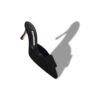 MAYSALE 70 Black Suede Buckle Mules