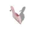 MAYSALE Light Pink Suede Buckle Detail Mules