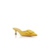 MAYSALE Yellow Suede Buckle Mules