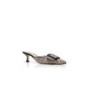 MAYSALEBI Lizard Print Calf Leather Mules