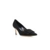 MAYSALEPUMP 70 Black Suede Buckle Detail Pumps